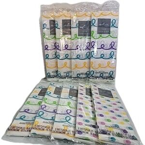 Lot of‎ 9 Easter 6 Sheet Packages Hallmark Tissue Paper Polka Dot & Swirls Gift